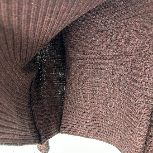 Magaschoni Womens Brown Sweater Wrap Crossover Front Shoulder Button Size Small - Picture 4 of 9